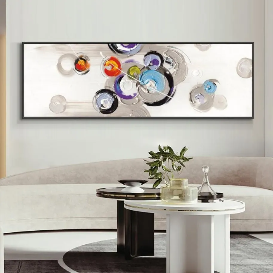 Obrazy Streszczenie minimalistyczne malarstwo geometryczne 100% ręcznie malowany olej na płótnie krajobraz sztuki ścienne do dekoracji domowej 255r