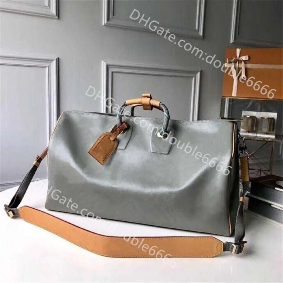 Diseñadores de lujo Bolsas Bolsa de lona de alta capacidad Mujeres Viajes Tote Hombres Boston Bolsos Recubiertos Lienzo Maleta de cuero suave Equipaje292a