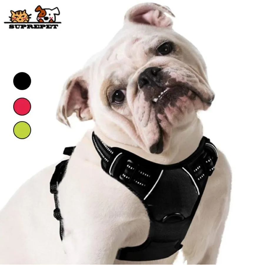 Suprepet PET -justerbar nylonväst för stort medium No Pull Dog Valp Harness 1020268T