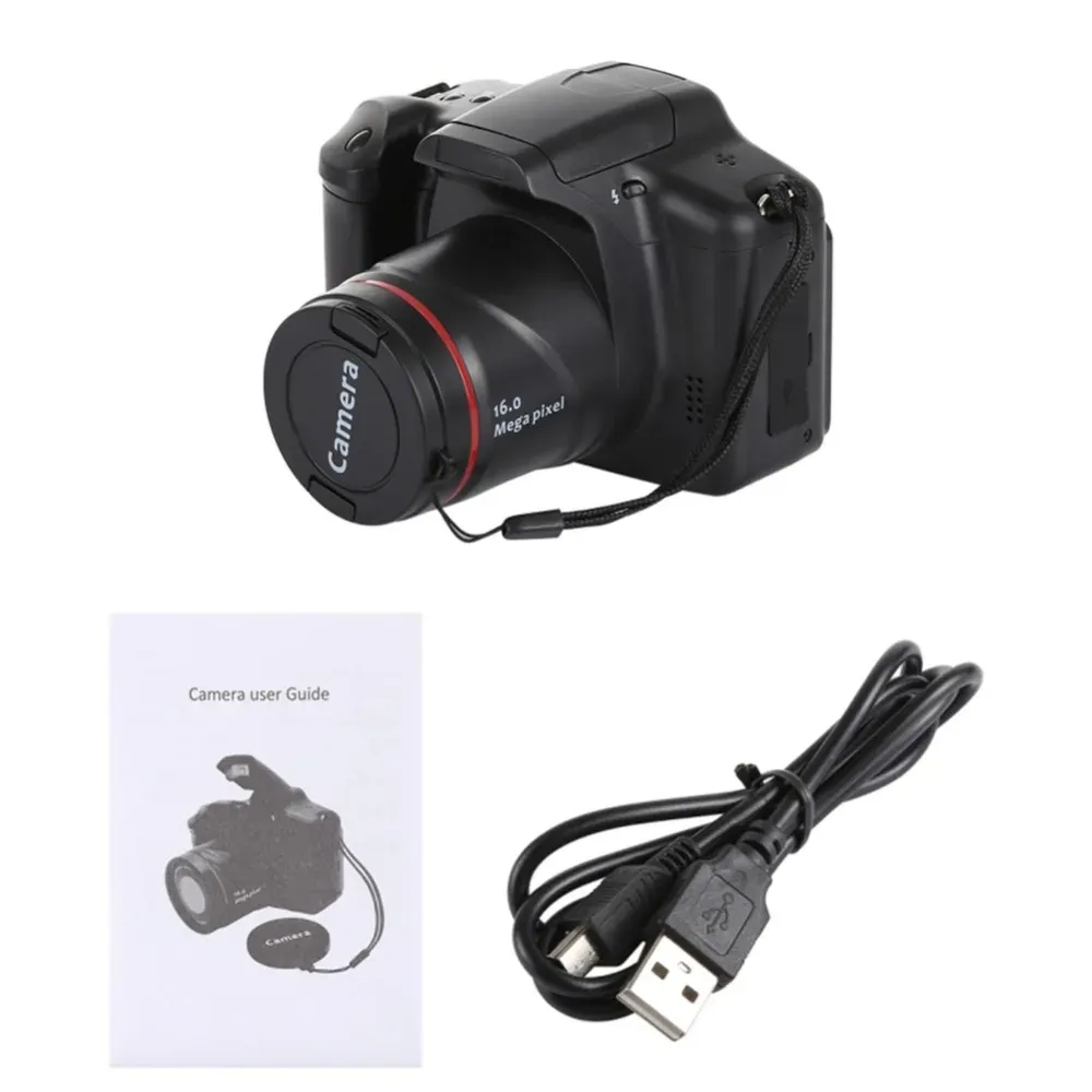 Connecteurs Portable Camera numérique Mini CamCrorder Full HD 1080p Video Camera 16X Zoom AV Interface 16 Megapixel CMOS Capteur Photo Taps