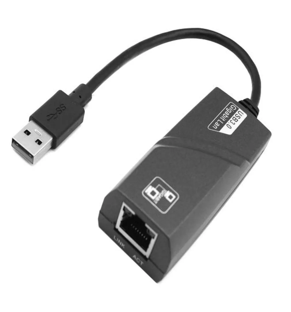 新しいUSB 30からRJ45 101001000ギガビットランイーサネットLANネットワークアダプター1000Mbps for macwin pc 4002916