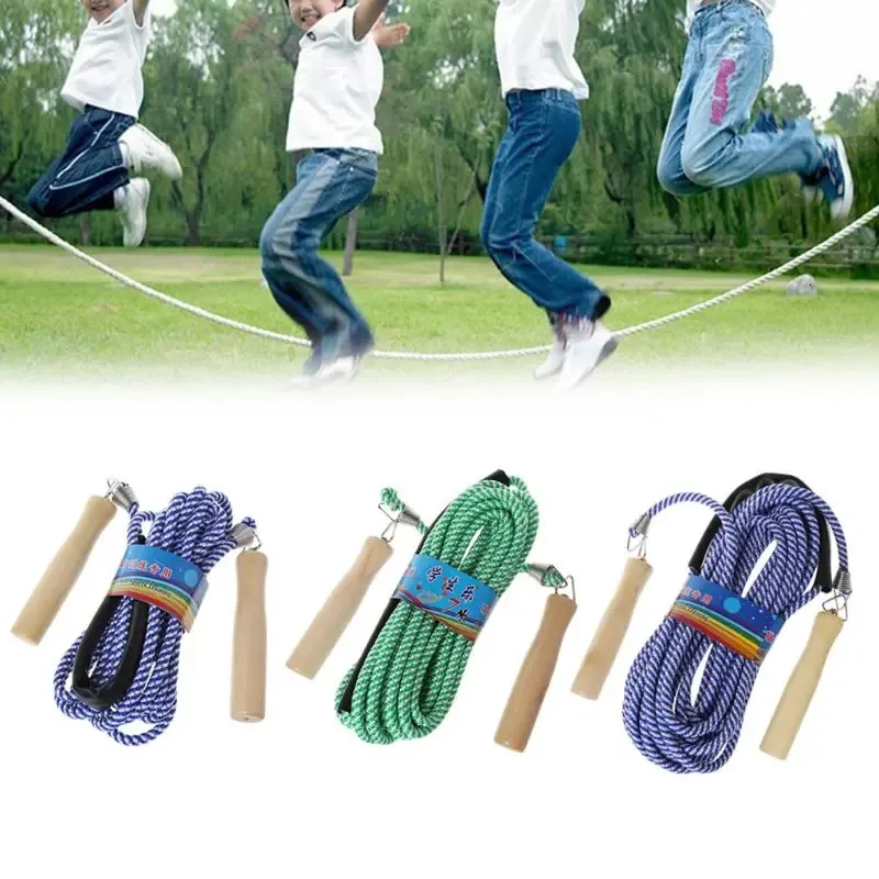 Mango de madera para saltar, 5m, 7m, 10m, grupo escolar de gimnasia, cuerda de nailon para varias personas, Jumping240311