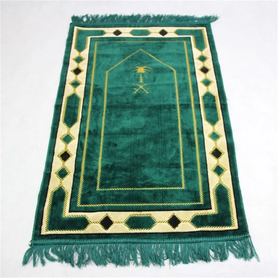 Tapis de prière islamique épais Tapis musulman Salat Musallah Islam Tapis de prière couverture doux Banheiro Tapis de prière Tapis Musulman 70 110 cm274T