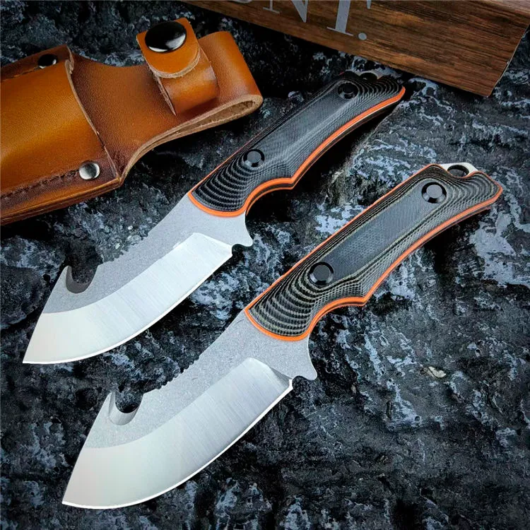 Utomhus Tactical BM 15018 Fixed Hunt Knife 3.149 "9C13Mov Steel Blade, G10 Handtag, Camping Tactical Combat Self-Defense Knives