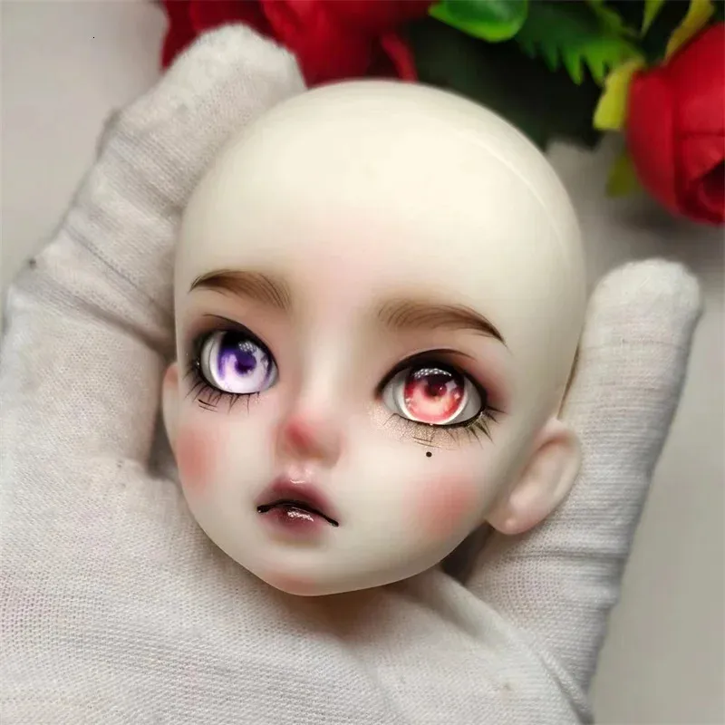 Cute Makeup Dolls Head 1/6 Mjd Joints Movable Body Dress Up Accessories White Skin Girls Dress Up Toy 240308