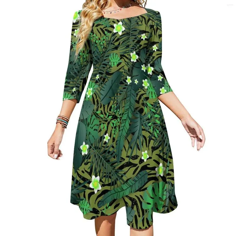 Casual Dresses Elegant Floral Dress Women Modern Flowers Stylish Sexy Beach Custom Vestido Big Size 5XL 6XL