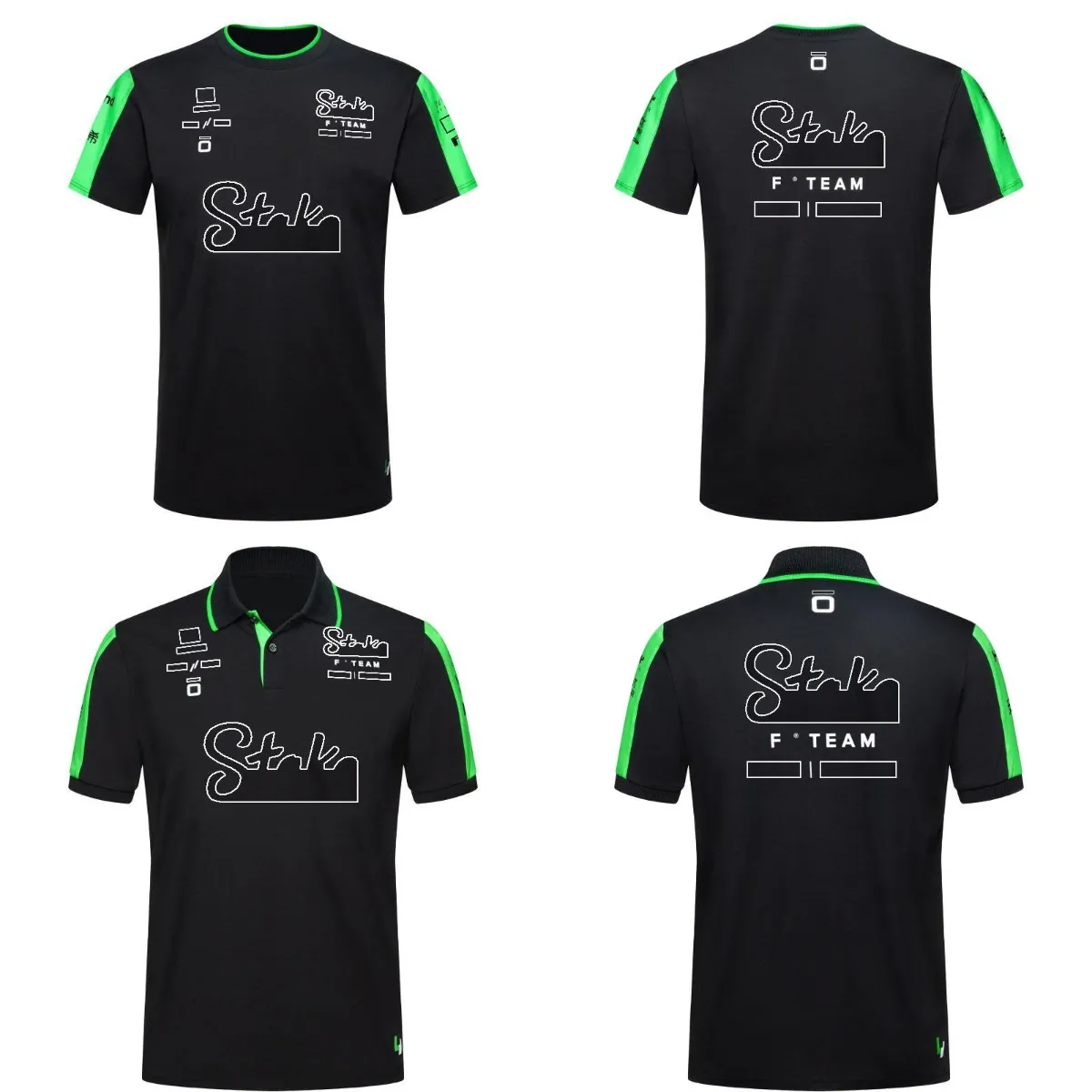 T-shirt à manches courtes pour pilote d'équipe de course F1, vêtements à revers, grande taille, à séchage rapide, en 2024