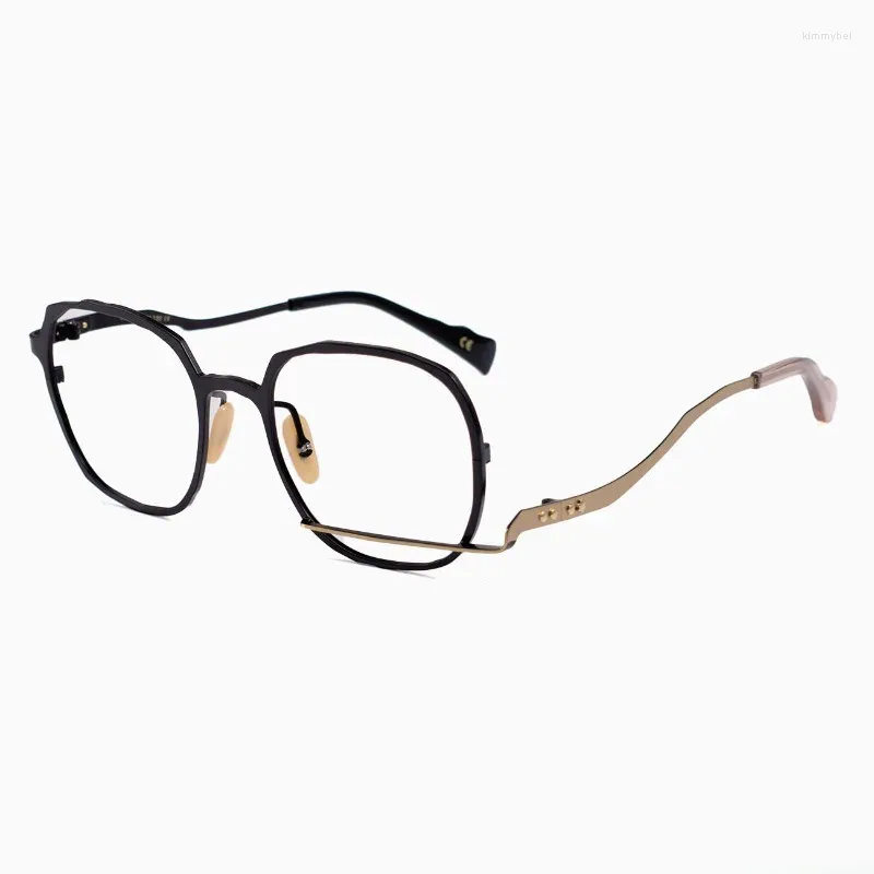 Montature per occhiali da sole Arrivials Occhiali da vista in titanio puro Irregualr Montatura a forma speciale Tendenza della personalità della moda Occhiali Steampunk