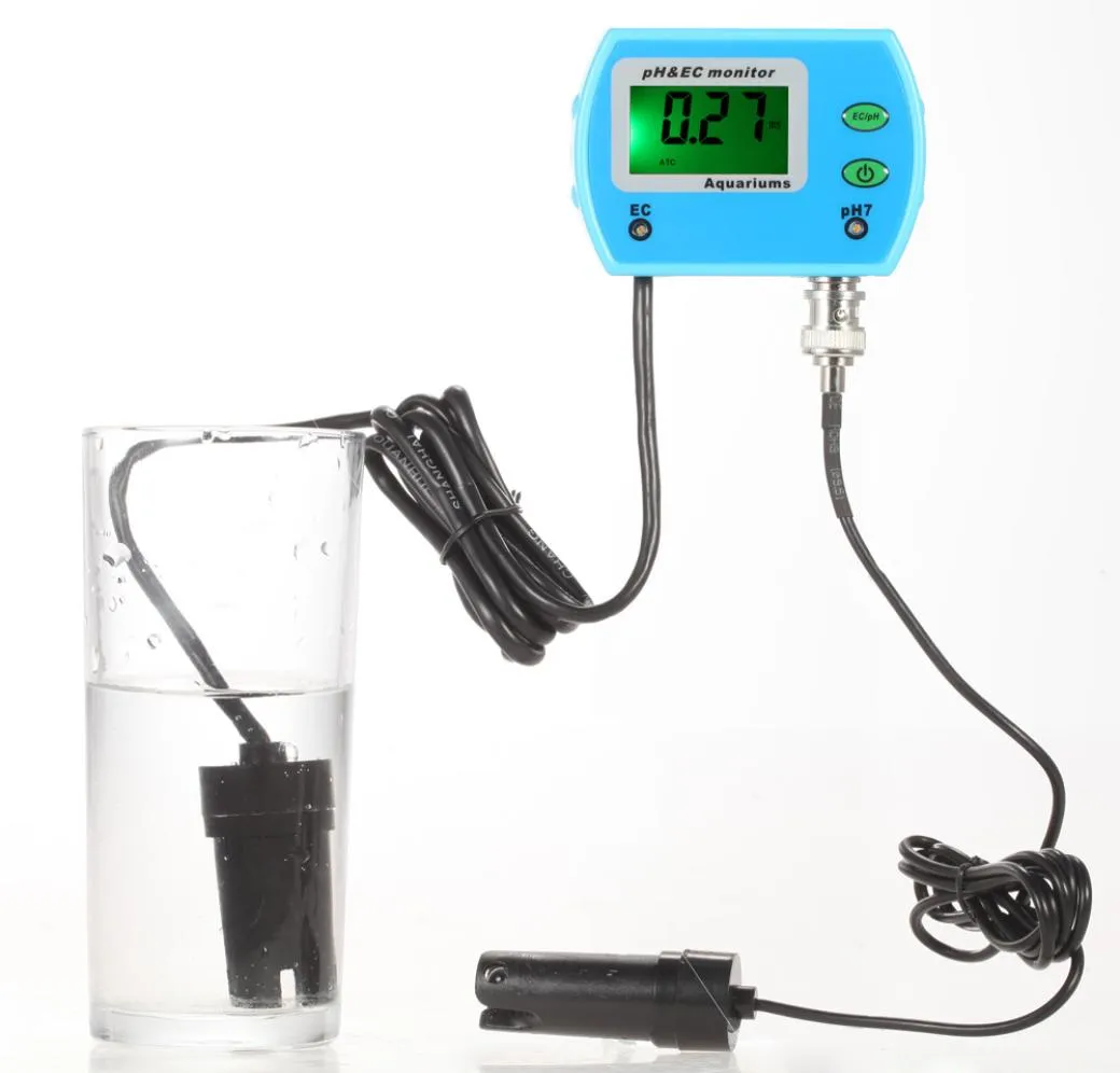 2 в 1 PH-метр Тестер качества воды Многопараметрический монитор качества воды EC-метр Ацидометр Устройство для анализа4541031