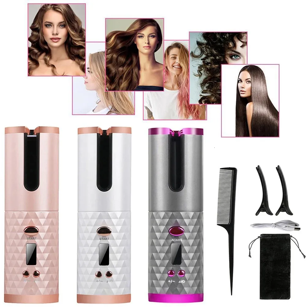 Cordless Automatic Curling Iron Hair Curler Portable... From  display picture 1