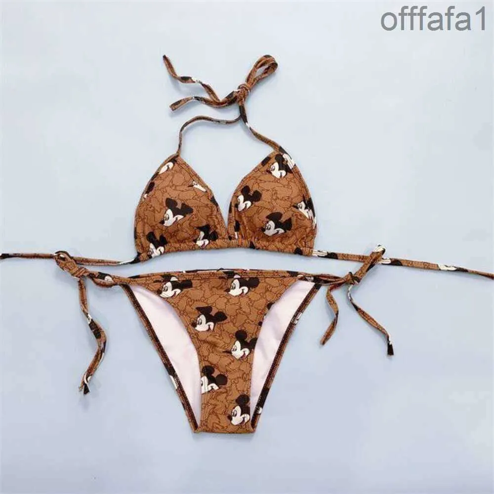 Maillot de bain avec lettres imprimées, nouveau Style, Sexy, fendu, Bikini, pour station de printemps, trempage dans les sources chaudes, JEO6, 2021