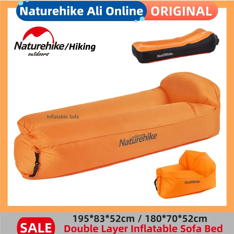 Matte Naturehike Iatable Sofa Tragbare Wasserdichte Faul Sofa Outdoor Camping Matte Doppel Schicht Verdicken Strand Luft Bett Matte Luft Kissen