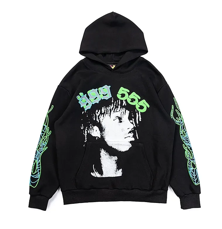 felpa con cappuccio Specciale grafico Young Thug 555 Spider Hoodie Men Women Schiam Stampa Web Felpe Pink Pullover Pullover uomini Designer Overszed Mens Man Jacket Woman 15