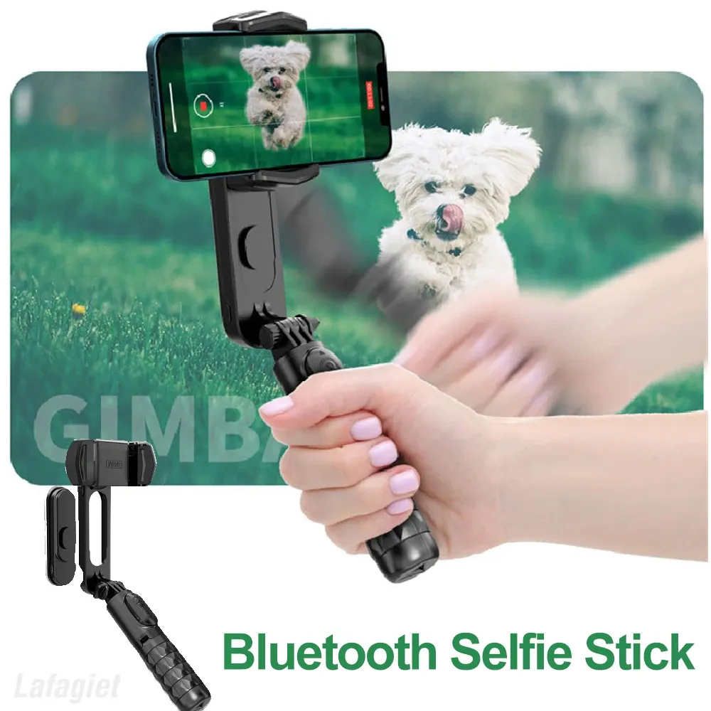 Gimbal, składany bluetooth selfie Stick na iPhone 12 11 Samsung S21 Xiaomi Wireless Self Self Stick