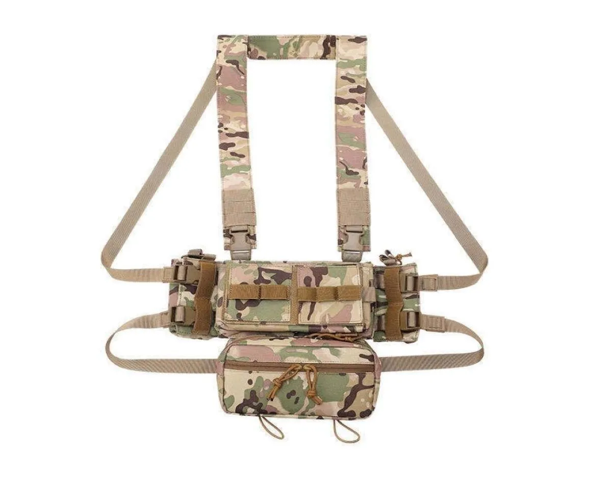 Tactical Mk3 Tactical Chest Rig Micro Fight Modular Adjustable Hunting Plate Carrier Airsoft Vest with 556 762 Mag Pouch Y2011236943884