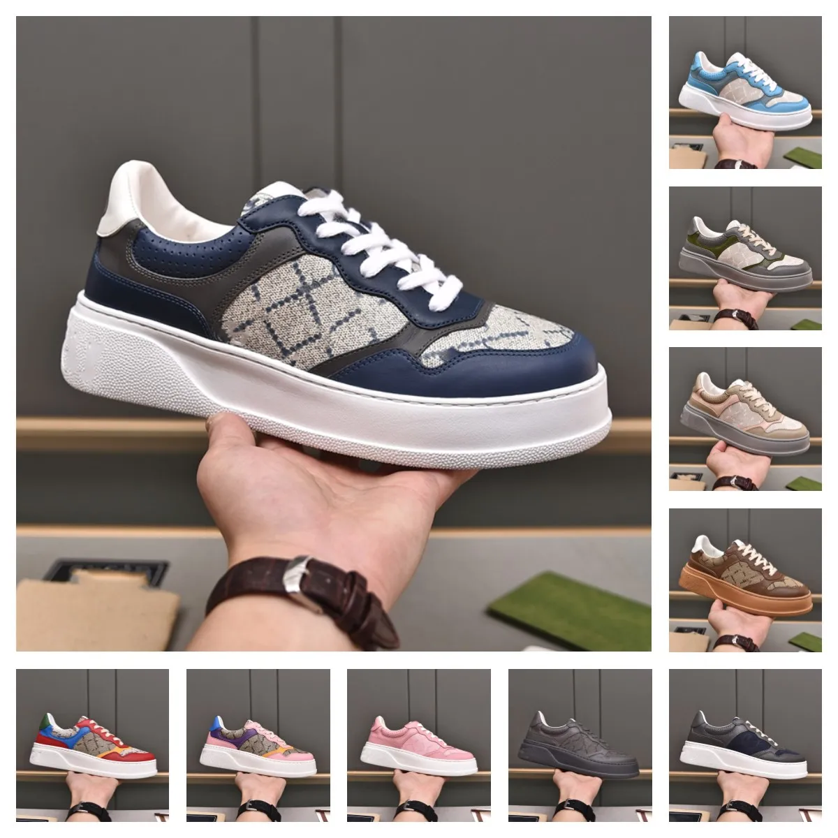 Hoge kwaliteit heren casual schoenen Designer Daymaster Sneake Heren laag uitgesneden platte bodem Sorrento bedrukt wit en zwart leer maat 35-45