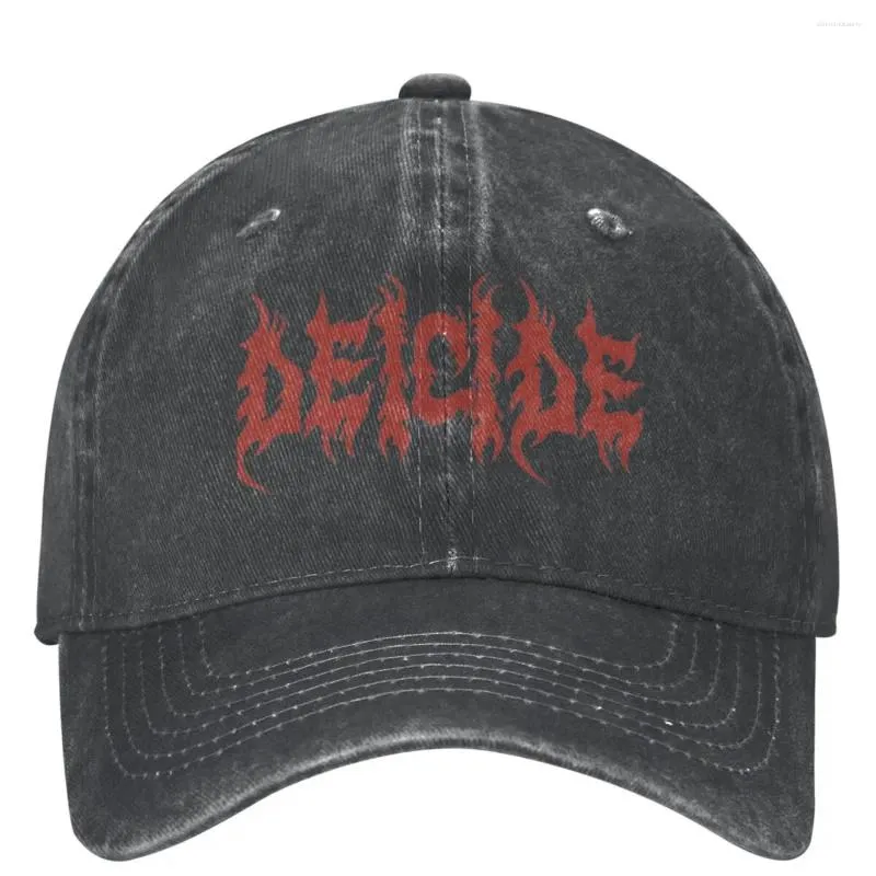 Ball Caps Deicide Band Logo Baseball Cap Stuff Vintage Distressed Denim Dad Hat Unisex Style Aktivitäten Geschenk