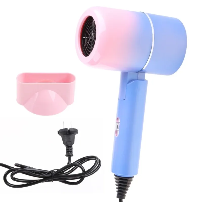 Séchoirs pliants sèche-cheveux pliant chauffant / froide anion souffleur de cheveux de voyage portable sèche-cheveux avec un outil de soins capillaires de l'interrupteur frais chaud.