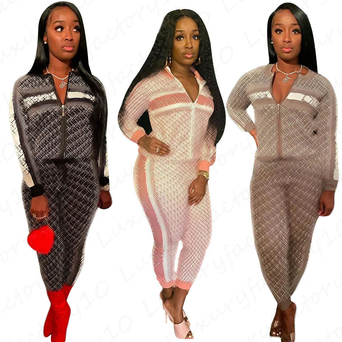 Women Printing Two-piece Suit