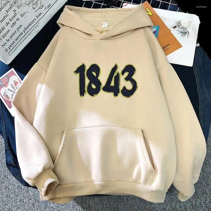 Damen Hoodies 1843 Hoodie 1-8-4-3 Grafik Sweatshirt Herren Mode Herbst Hoody Männlich Langarm Tops Fans Harajuku Übergroße Hip Hop