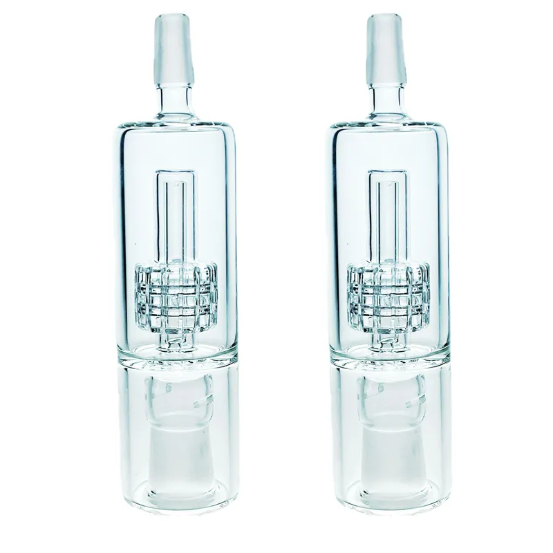 Bongs de vidrio embriagadores Hookah / Clear Smooth 14 mm macho y 18 conector hembra Hookah de vidrio para vaporizador capacidad matriz perc con junta tórica de silicona vapexhale