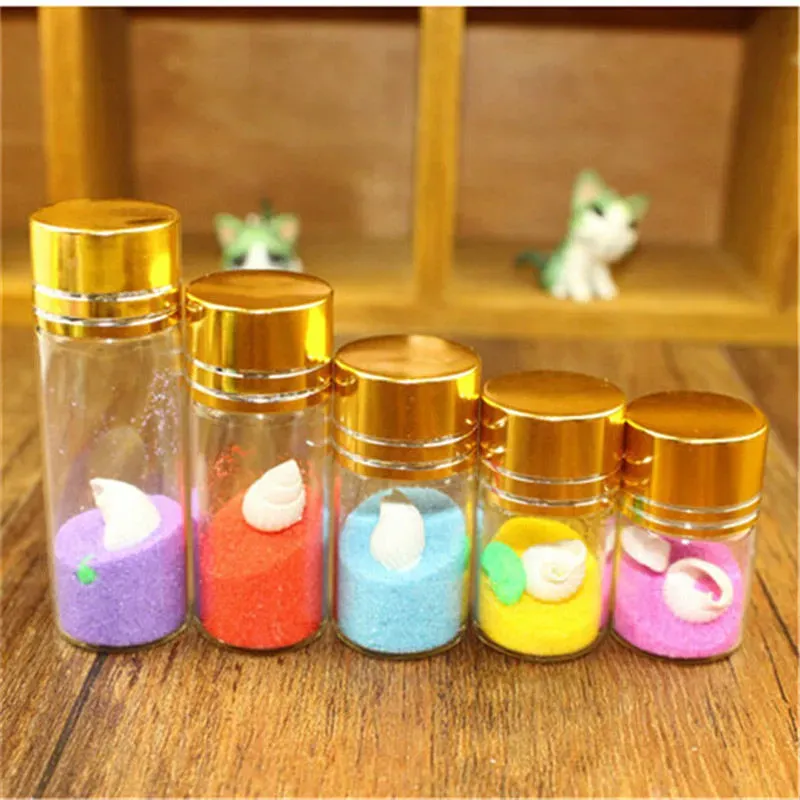 Glass Bottles Jars Vial Screw Plastic Cap Empty Cosmetic Cosmetic Sample Containers