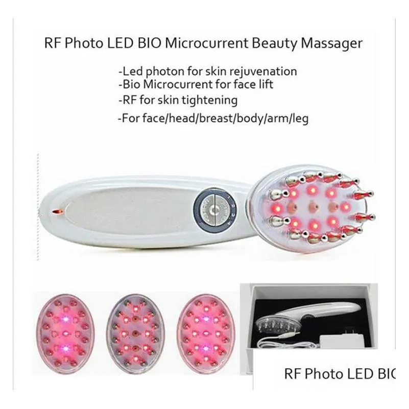 Spazzole per capelli 3 in 1 Elettrico Pro Bio Miclogurrent Laser Aggiungi Led Pon Terapia Testa Ricrescita Masr Pettine Per Perdita Drop Delivery Prodotti Ca Ot9Mn