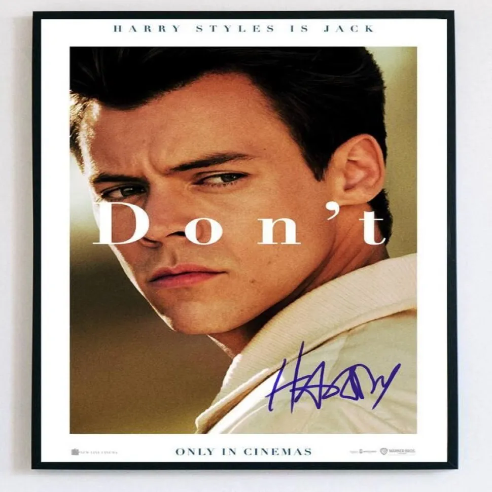 Harry Styles Endişelenme Darling Film İmzalı Resimler Sanat Film Baskı İpek Poster Ev Duvar Dekoru 60X90CM1763