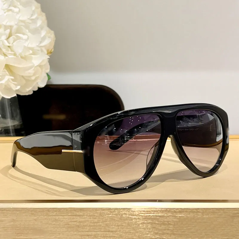 Top-Designer-Sonnenbrille für Herren, Tom Chunky Board Holder FT1044, übergroße Brille, modische Ford-Sonnenbrille, trendiger schwarzer Sportstil