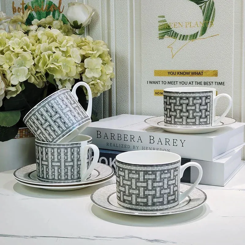 DHgate.com:Bone China Coffee Cups And Saucers, White, Elegant