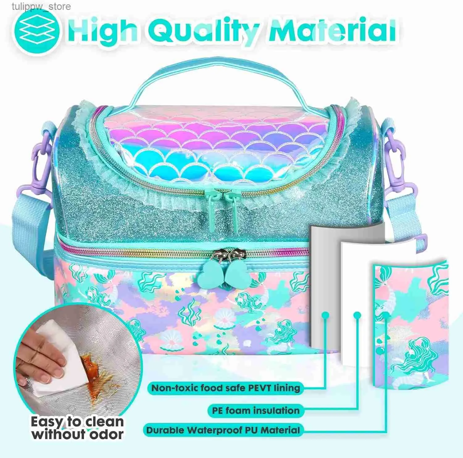 Bento Boxes Bolsa de almuerzo portátil Caja de almuerzo con aislamiento térmico Tote Cooler Bolso Mochila impermeable Bento Bolsa Empresa Bolsa de almacenamiento de alimentos L240311