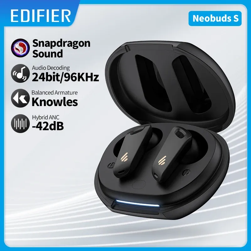 Cuffie Edifier neobuds s tws fones de ouvido sem fio snapdragon som bluetooth 5.242db anc equalizzatore pessoal aptx voz clara chamada de