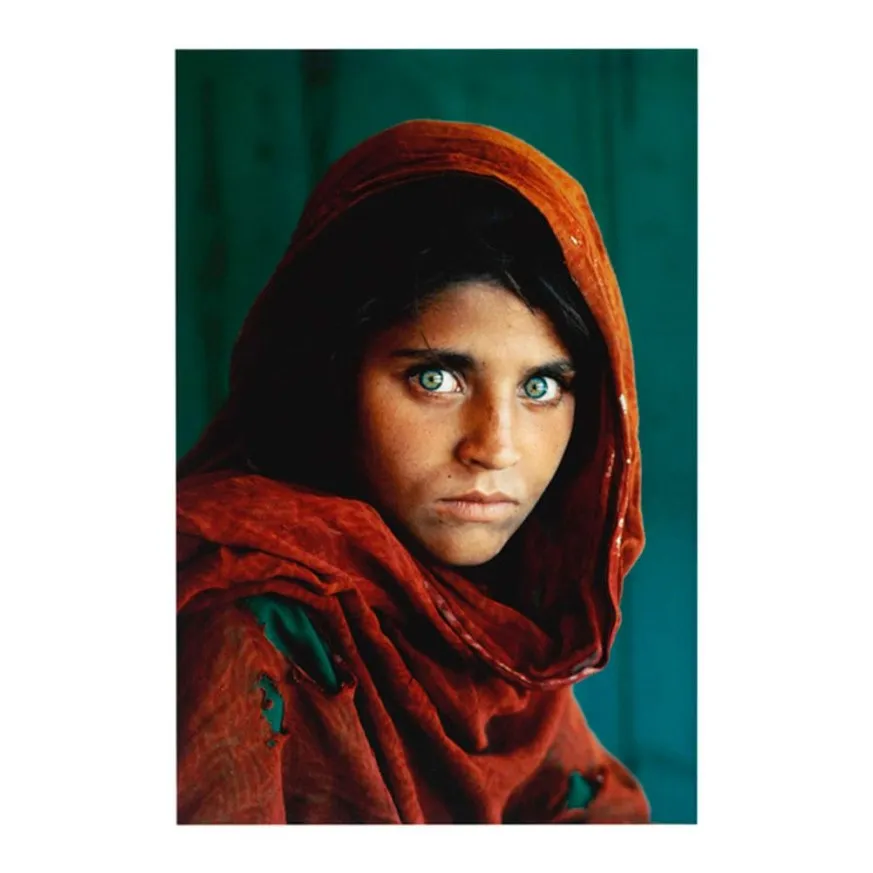 Steve McCurry Afghan Girl 1984 Målning Poster Print Home Decor inramad eller oramat Popaper Material179K