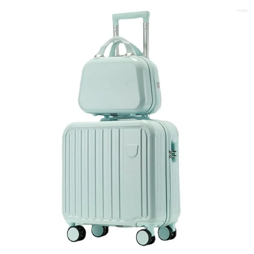 Koffer 18 Zoll Boarding Case Reisekoffer Set Weibliche Student Gepäck Trolley Passwort Box Kleine Kinder Tragen Auf Rolling209W