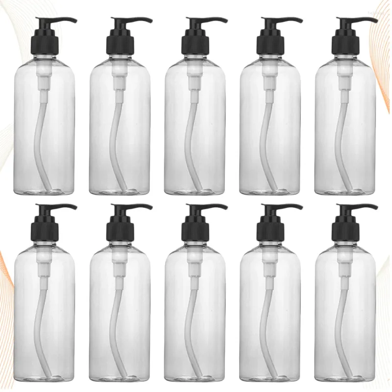 Bouteilles de stockage 8 pièces pompe distributrice rechargeable vide pour shampooing lotions distributeurs à main cuisine bain 300ml