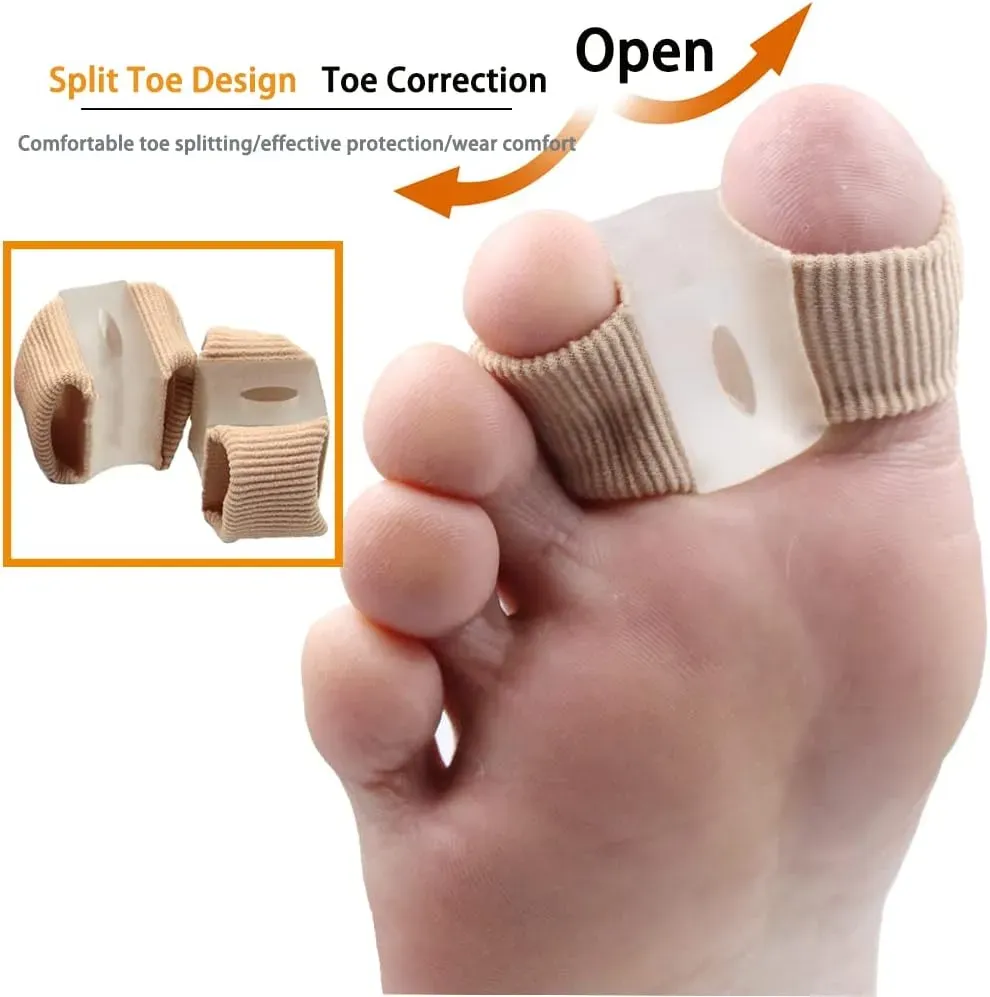 Toe Spacers for Women Men Bunion Corrector, Toe Separators for Bunion Correction, Hammer Toe Straightener Toe Spreaders for Overlapping, Hallux Valgus