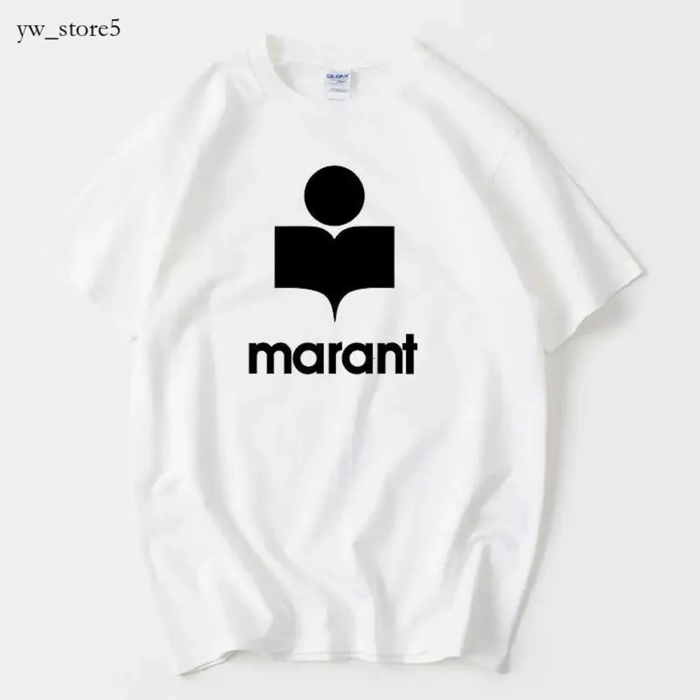 Isabel Marant Camisetas para hombre Camiseta de verano Marant para hombre y mujer, Camiseta de algodón de gran tamaño Harajuku, camisetas informales con cuello redondo para hombre, camiseta holgada de marca a la moda para mujer Marant 8139