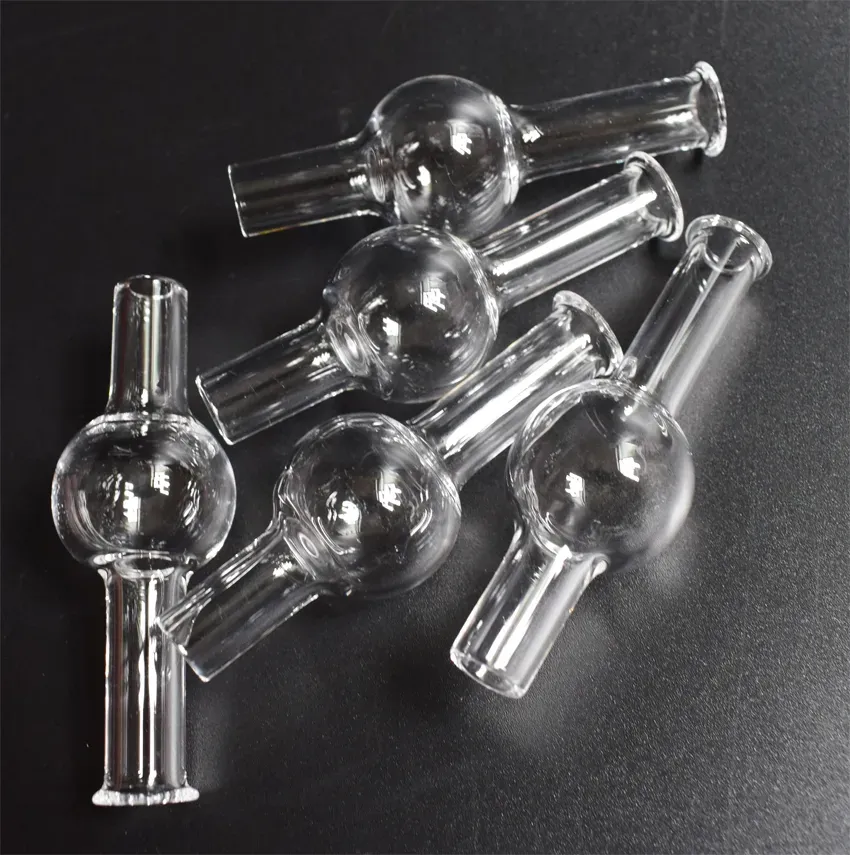 22mm 40mm OD Quartz Bubble Carb Cap Double Tube Quartz Thermal Banger Nail Dome Ball Carb Cap Vs Colored Glass Carb Cap