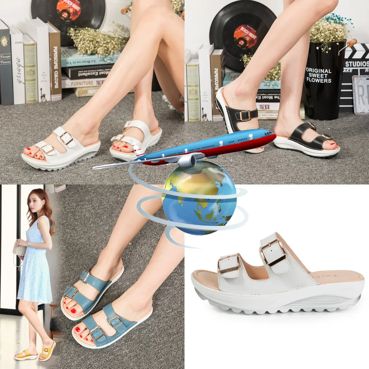 2024 Sandalen vrouwen zomer mode strandschoenen flip-flops sandalen slippers strandschoenen gai 35-41