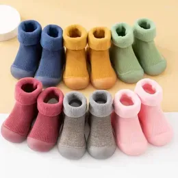 First Walkers Thickened Kids Socks Shoes Winter Super Warm Baby Toddler Boots Boys Girl Sneakers Born Indoor Floor Footwear