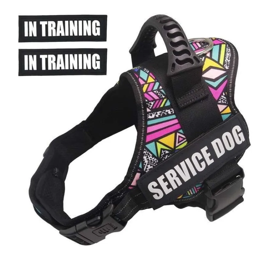 Pet-k9 Dog Harness Service Dog Vest No-Pull Reflective Breative調整可能なPETベストハーネス屋外ウォークトレーニング201126302L