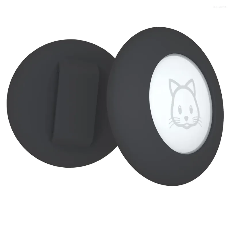 Dog Collars Cat Collar Holder For Air Tag Compatible Apple Airtag GPS Tracker 2Pack Case Cover Black