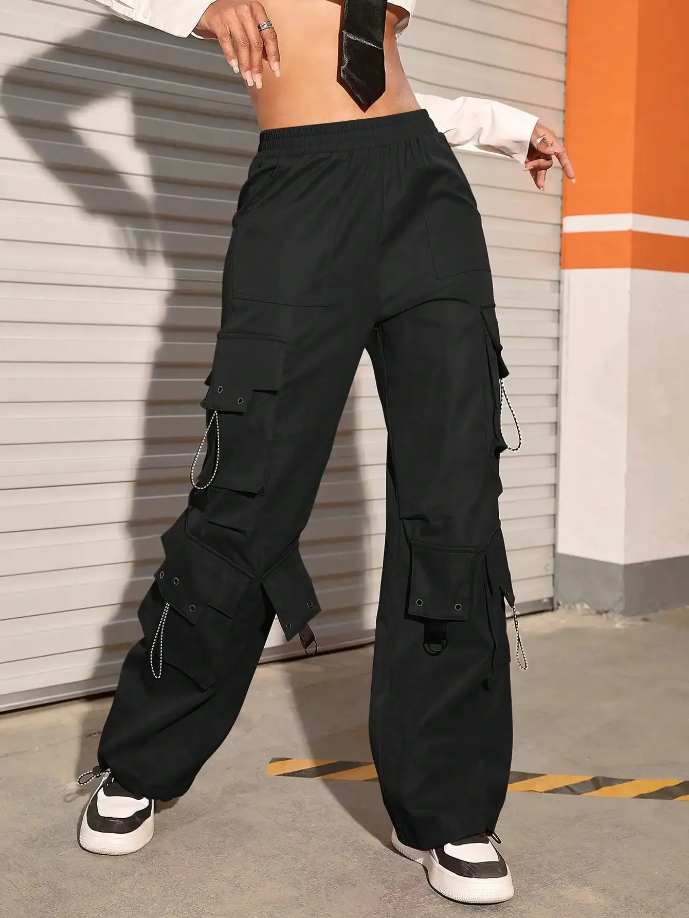 パンツ 2000's archive design cargo pants y2k Y2K Streetwear Cargo Pants - High Waist, Loose Fit, Flap