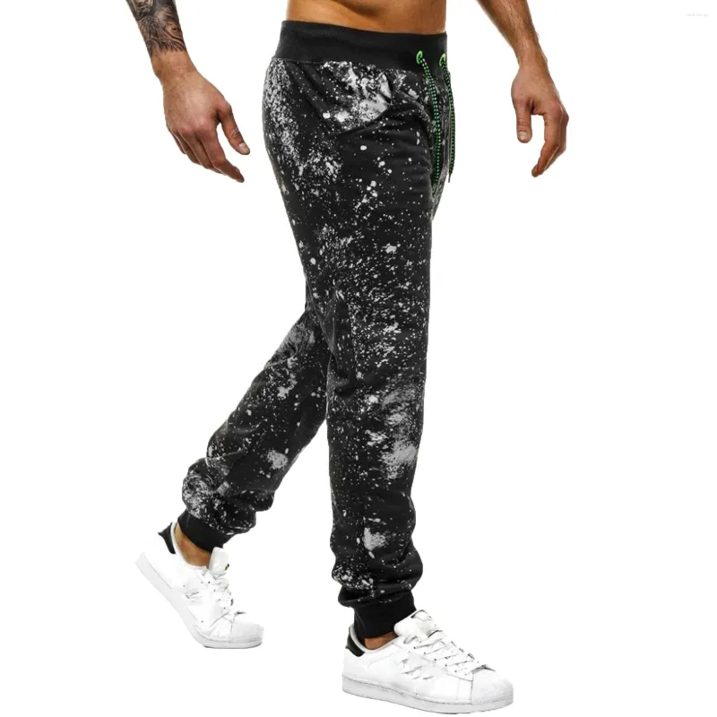 Herrenhose, Herrenhose, Haremshose, Hip-Hop-Trend, modisch, atmungsaktiv, bunt, bedruckt, Sport, Krawatte, Füße, Schnürung unten, mit Taschen