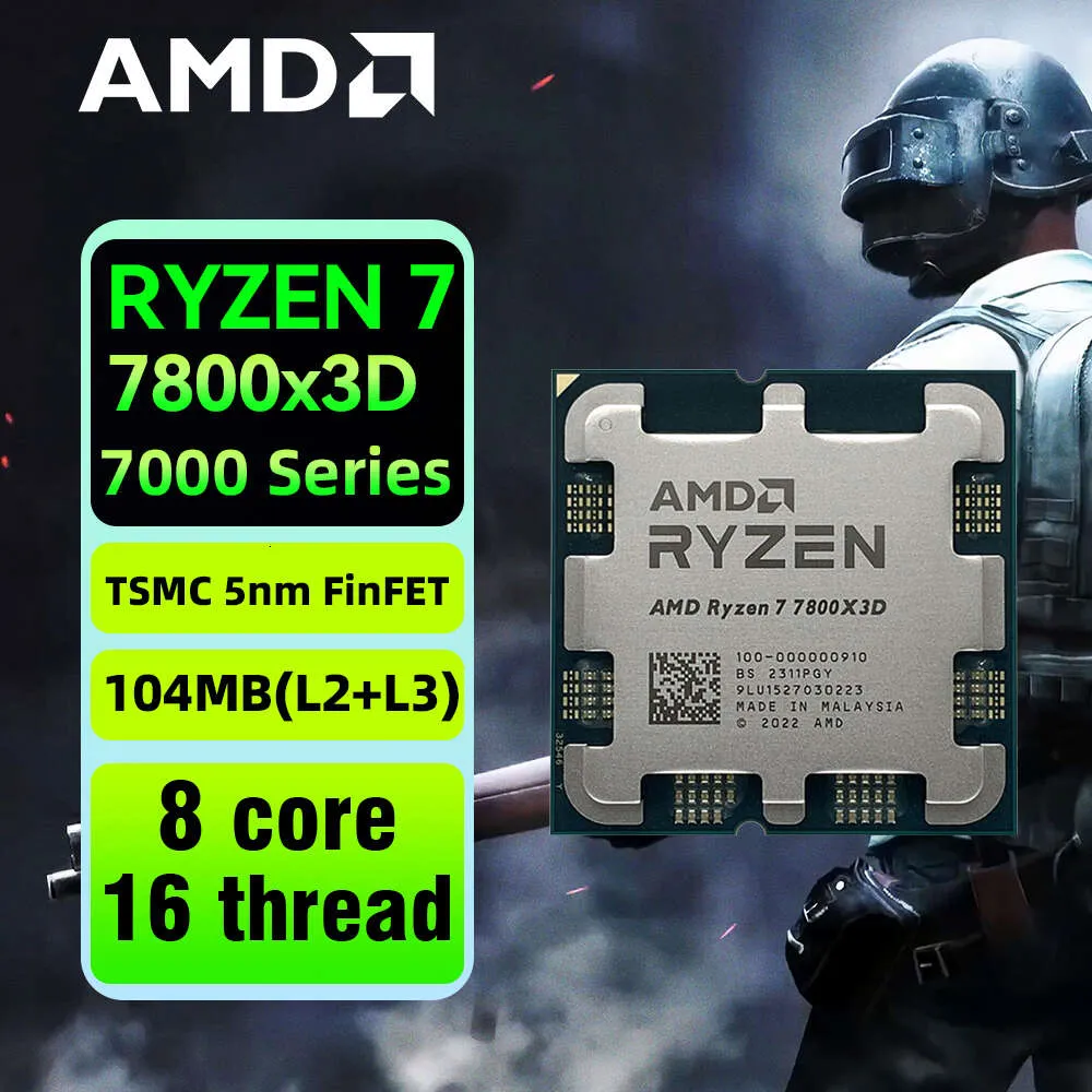 AMD Ryzen 7 7800X3D CPU 8コア16 Thread R7 7800X3D AM5プロセッサ 