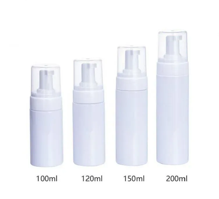 Partihandel 100 ml 150 ml 200 ml plastskummelflaskbehållare Tomma Mousse Soap Foam Dispenser Reillable Foaming Dispensers Bottle 11 LL