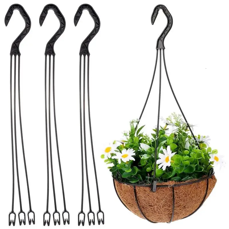 25 PCS Garden Hanger Hanging Planter Outdoor Pots Wind Chime Plast Flower Outdoors Baskets Plants Chains Hooks 240309