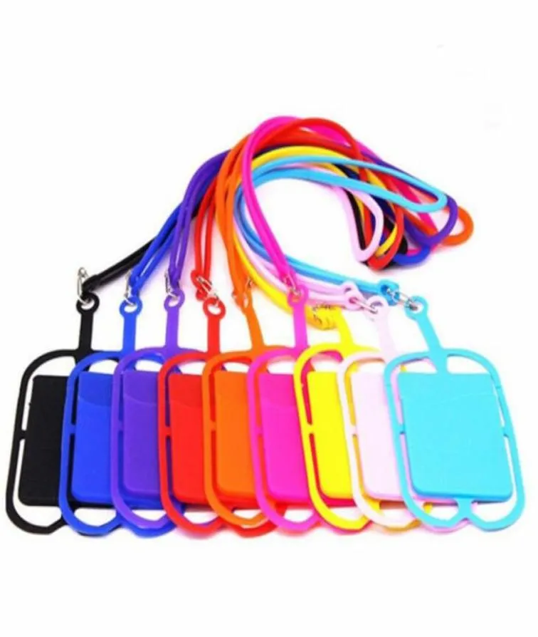 Lanières en Silicone pour collier et sangle de cou, porte-cartes, porte-clés pour iphone, Samsung, Huawei, téléphone portable universel, 8210700