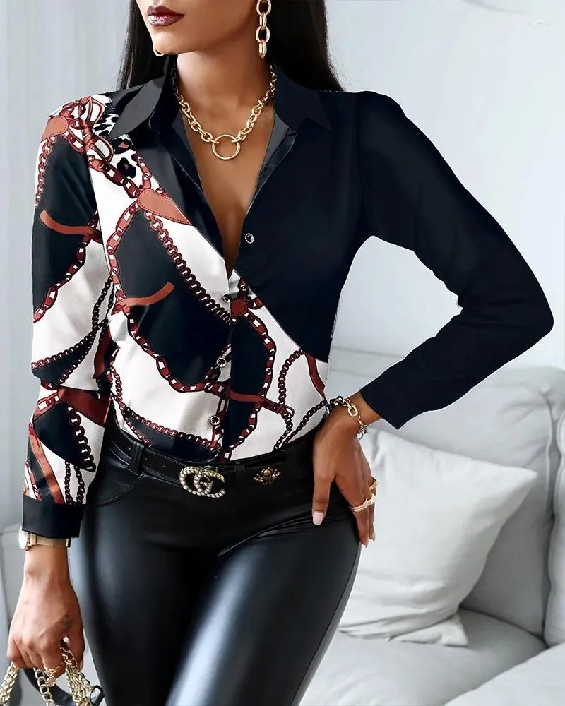 Женские блузки, осенняя рубашка с длинными рукавами с леопардовым принтом, верхняя одежда, женские однобортные тонкие блузки с отложным воротником, топы