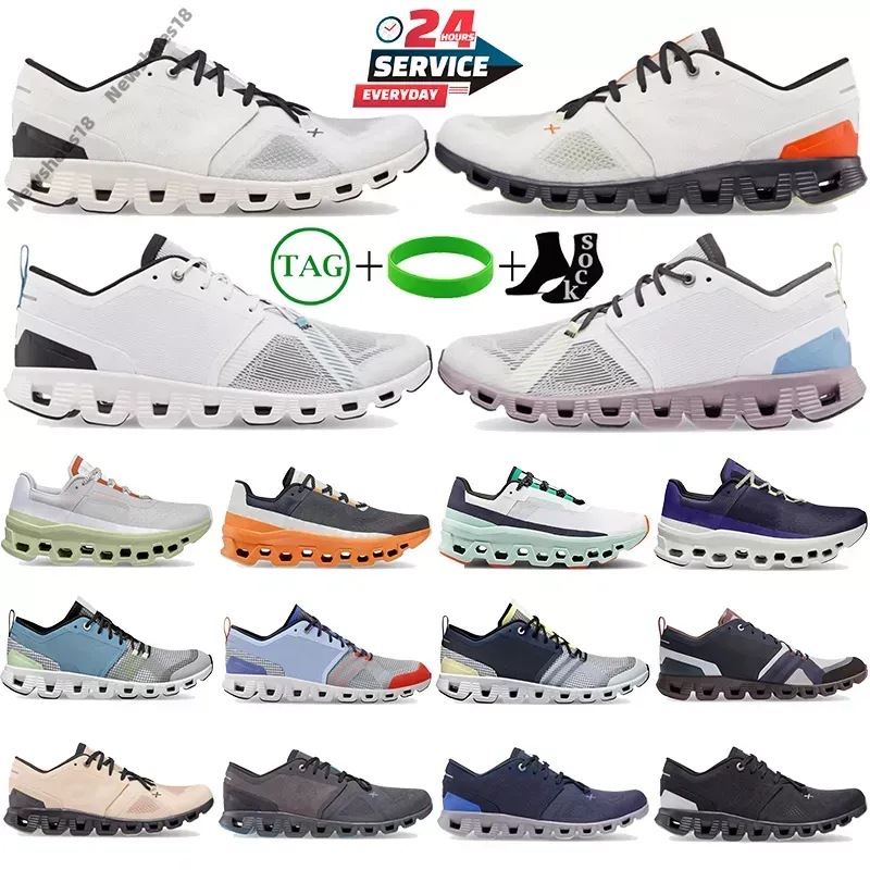 2024 New Men Women Running shoes x3 designer breathable sneakers x 3 Shift cloudmonster triple black white pink blue green mens womens outdoor sports trainers